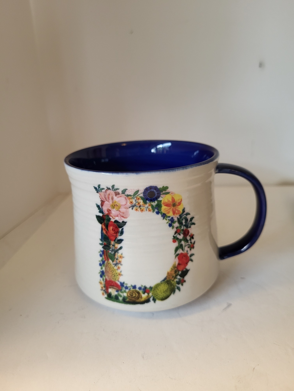 Nathalie Lete For Anthropologie Bouquet Monogram "D" Mug